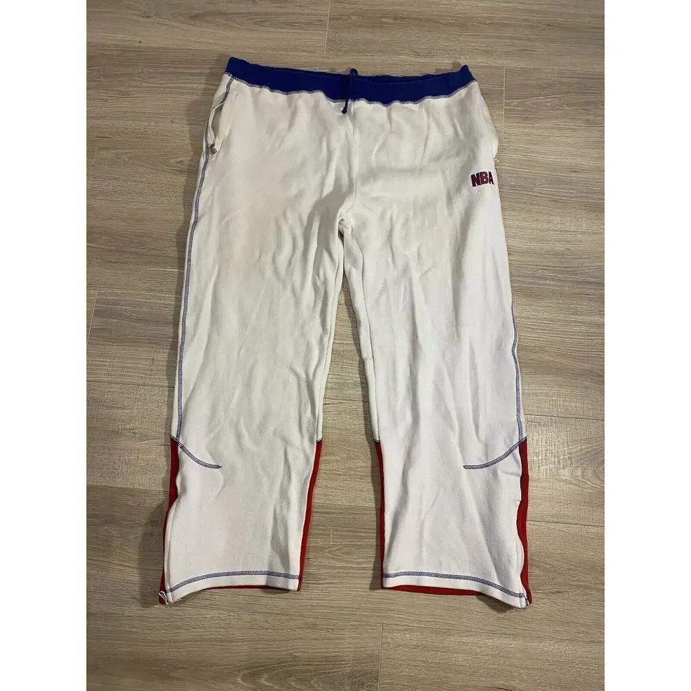 Vintage Los Angeles Clippers NBA Embroidered Sweatpants 3XL Blue White Red 90s